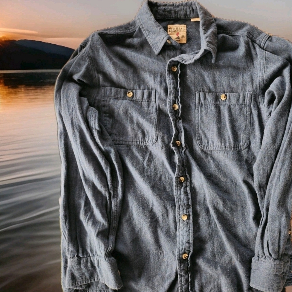 RedHead Blue Casual Button Down Shirt
